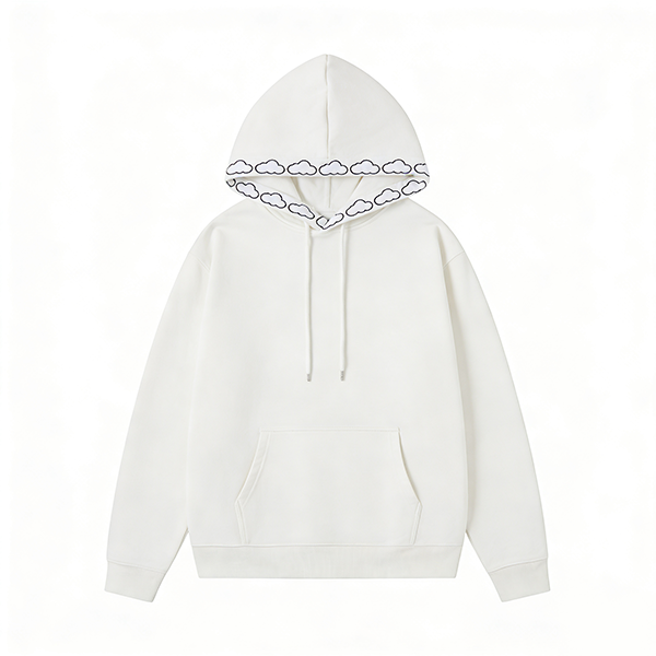Cloud Trim White Hoodie